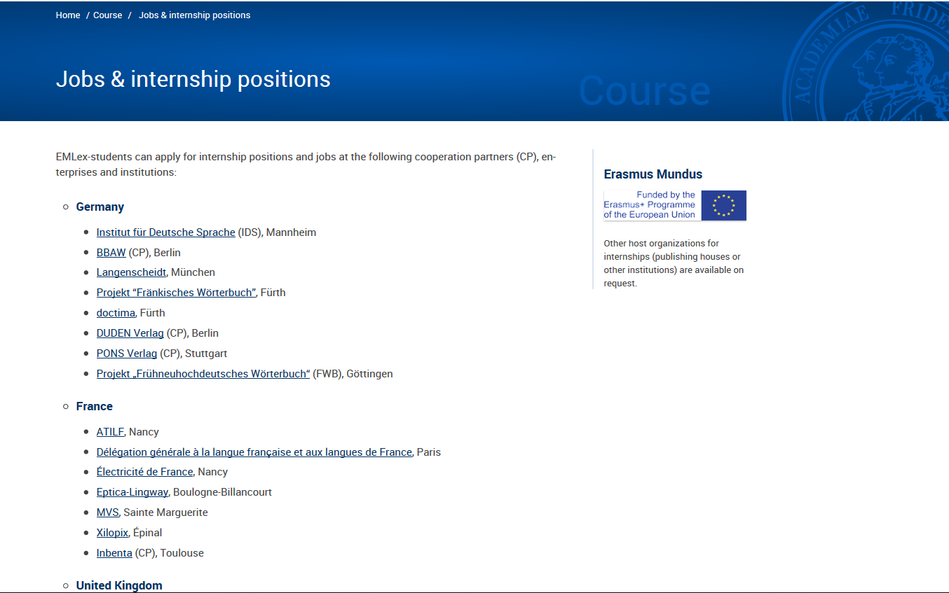 Towards page "Jobs & internship positions