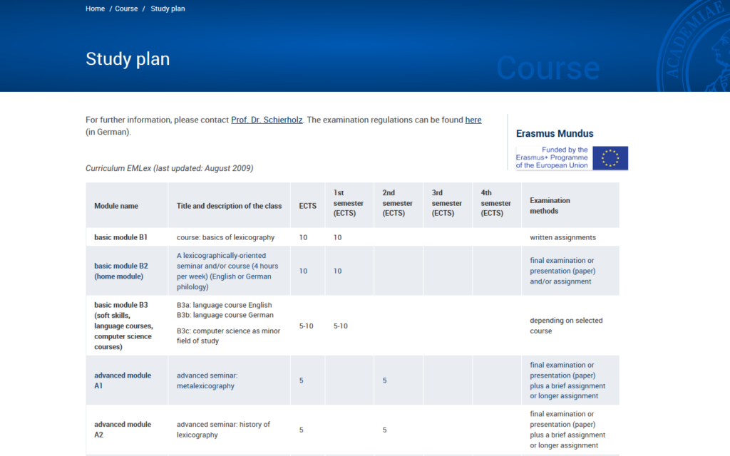 Study plan