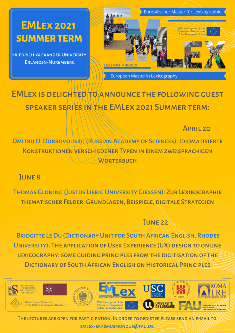 Start of EMLex lecture series