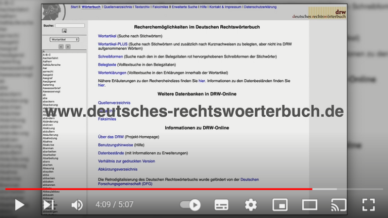 Introduction of the “German Legal Dictionary (DRW)”