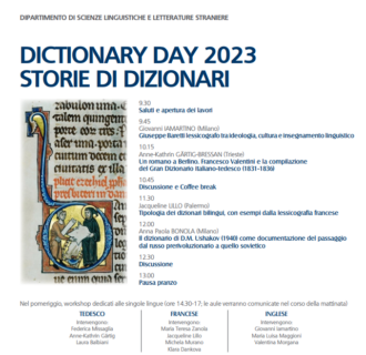 Towards entry "Dictionary Day on November 9, 2023"